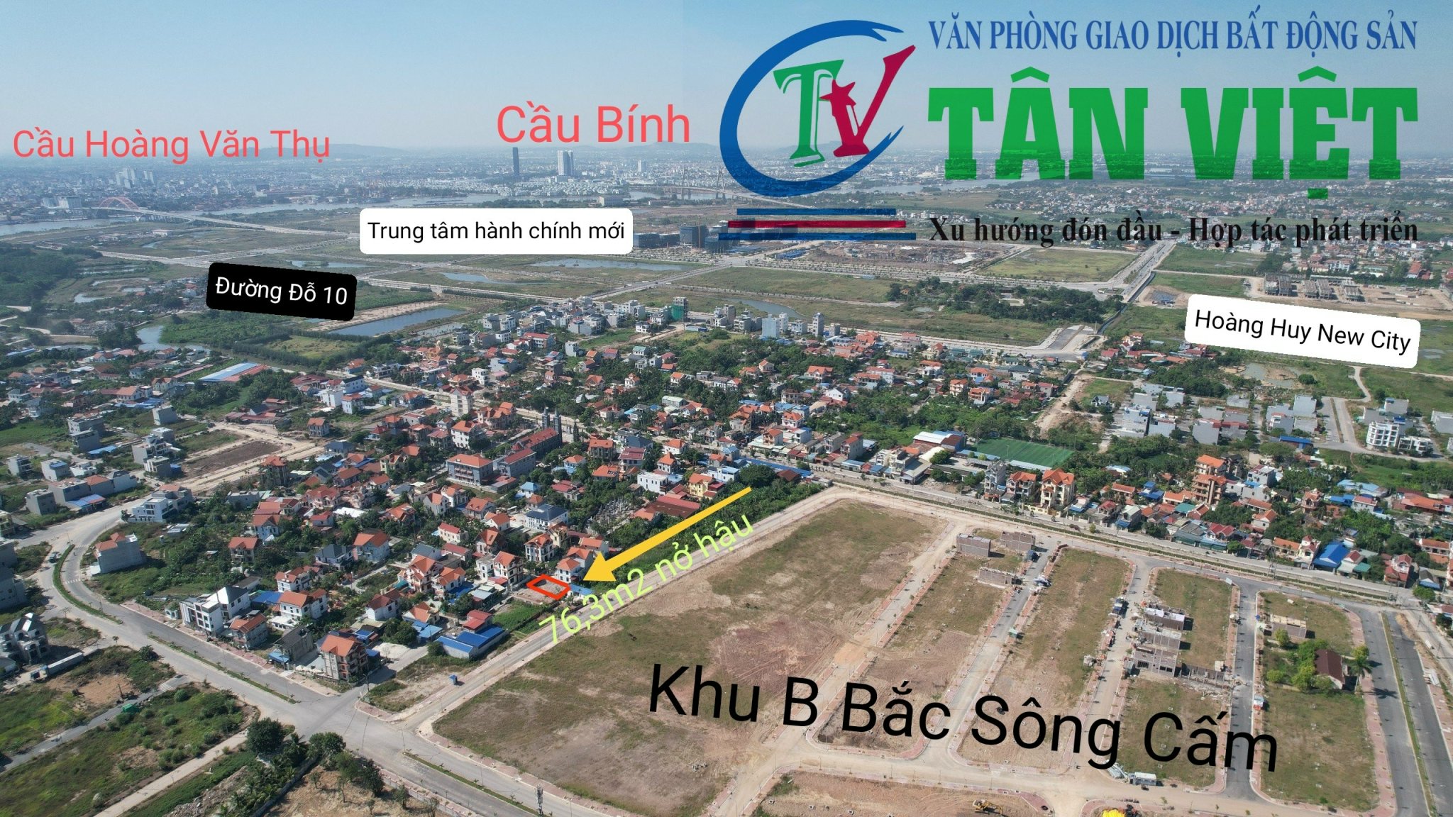 Bán lô đất đường thông, cạnh trung tâm hành chính tại Dương Quan, Thủy Nguyên , Hải Phòng