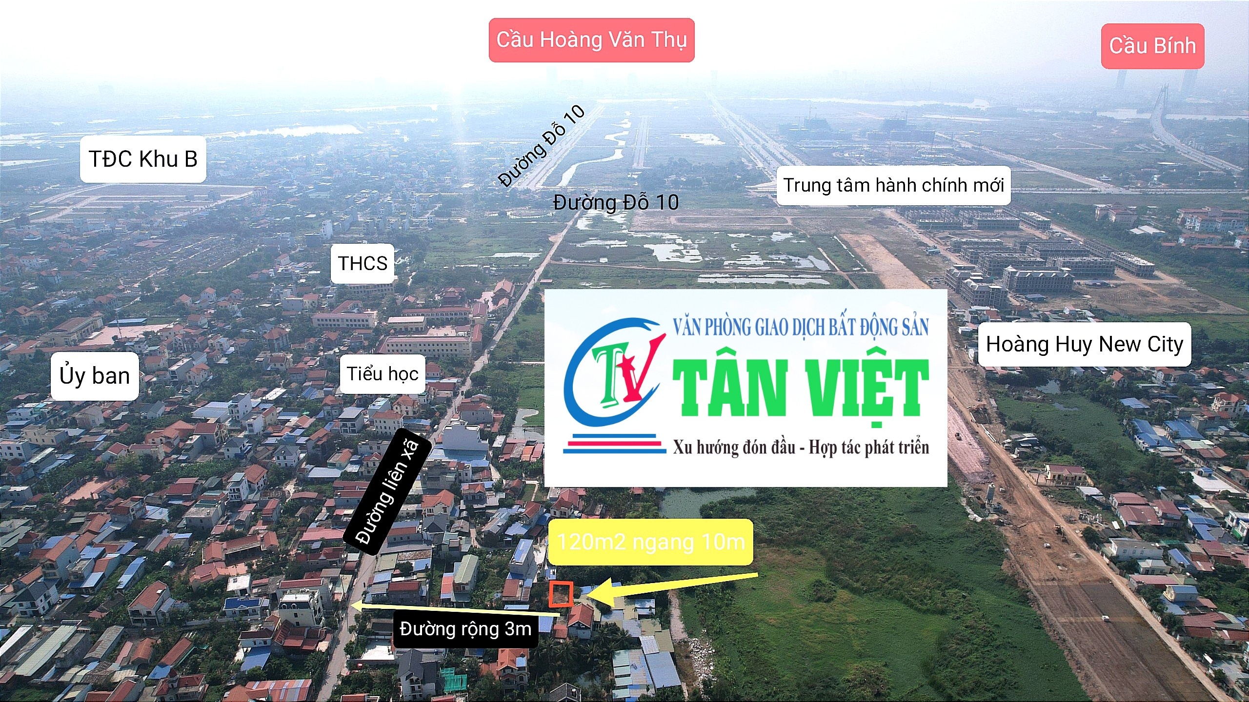 Bán lô đất cạnh VSIP, gần trung tâm hành chính, Dương Quan, Thủy Nguyên, Hải Phòng